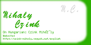 mihaly czink business card